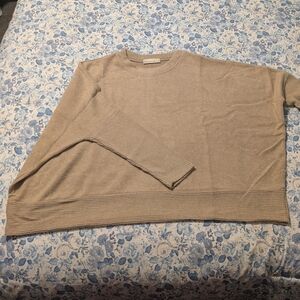 Zenana Outfitters Women's Beige Crewneck Sweater